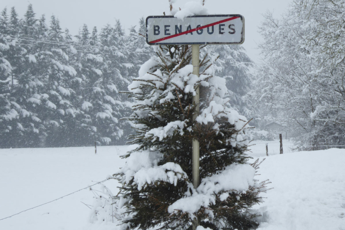 Bénagues sous la neige