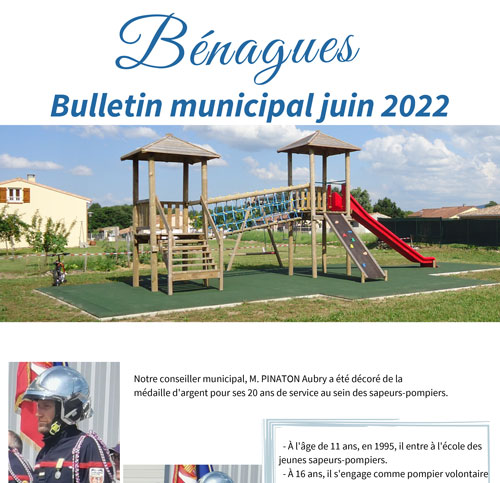 Bulletin municipal - Mairie de Bénagues - Juin 2022