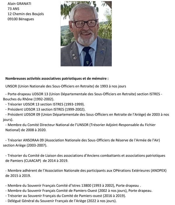 Alain GRANATI - Activités associatives